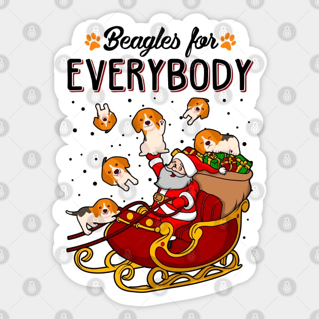 Beagles Christmas Sticker by KsuAnn